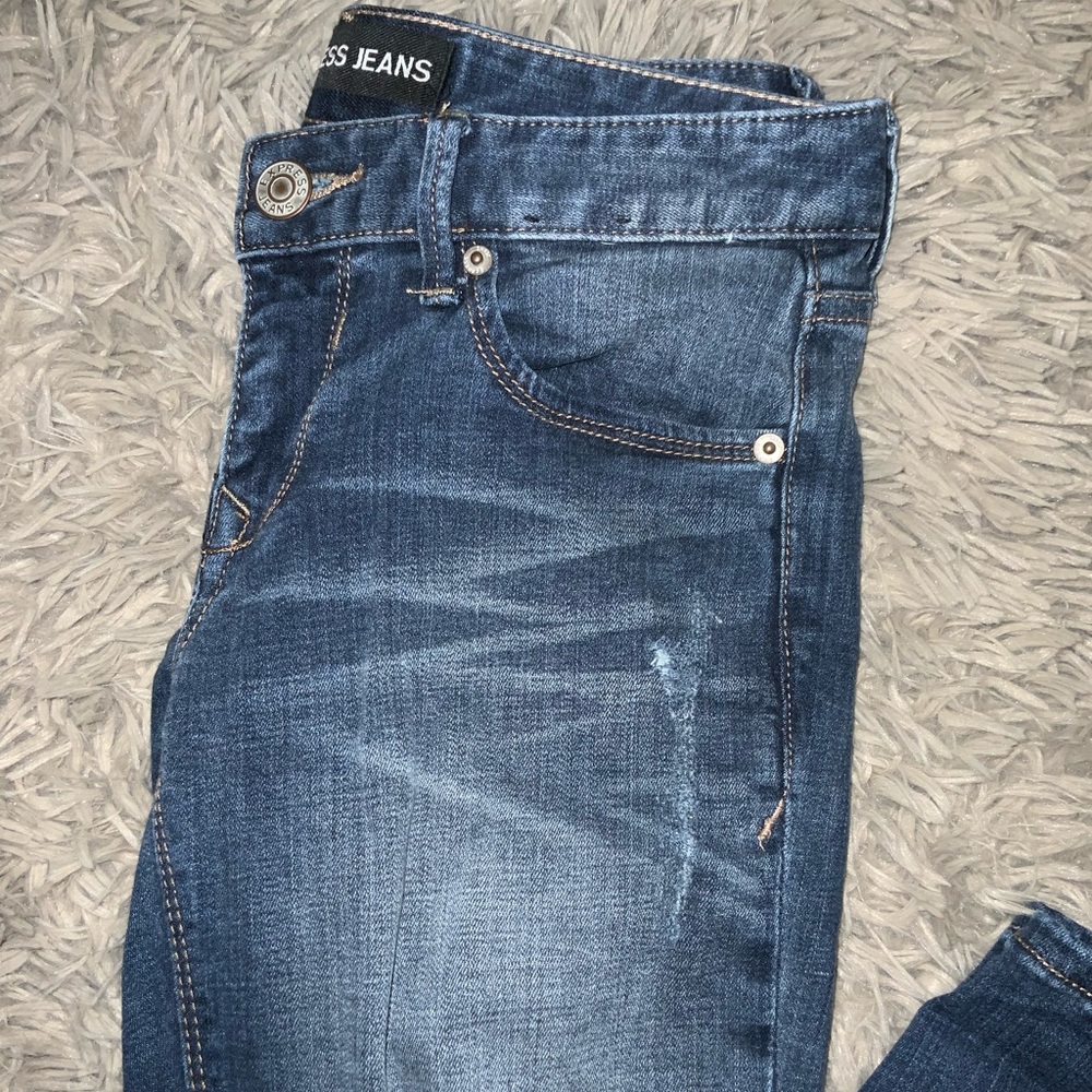 Express Low Rise Distressed Jeggings - Picture 2 of 5